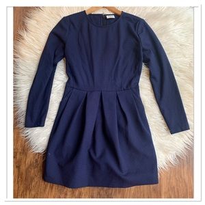 Aritzia Sunday Best Tartine Fit And Flare Check Mini Dress Blue Black Size 2